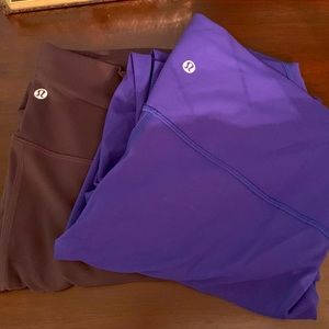 Lot of 2 Lululemon Wunder Train Leggings